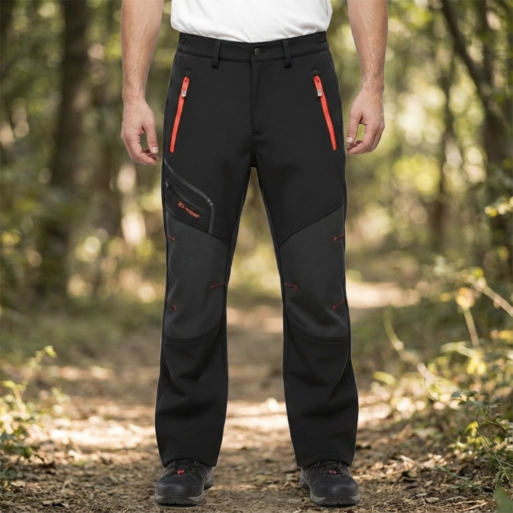 Orlando Men's Stretch Winter Outdoor Trousers – Waterproof Warm Fit-Tactical Cargo Pants-Black-S-Camoufit