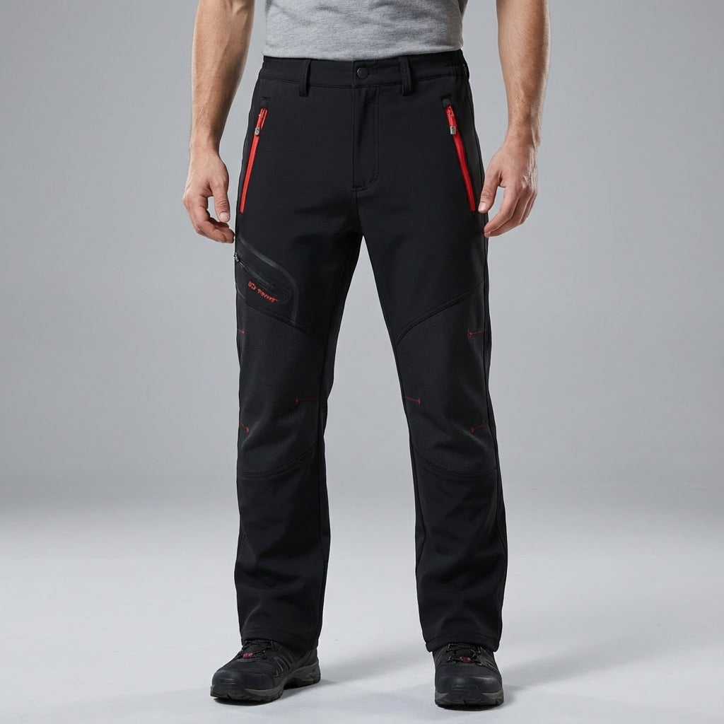 Orlando Men's Stretch Winter Outdoor Trousers – Waterproof Warm Fit-Tactical Cargo Pants-Black-S-Camoufit