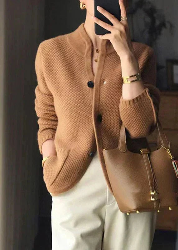 Amore | Women's Luxurious Cosy Cardigan Camel