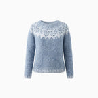 Aurielle | Women's Nordic Knit Sweater – Soft Relaxed Winter Fit-Women's Sweater-Blue-S-