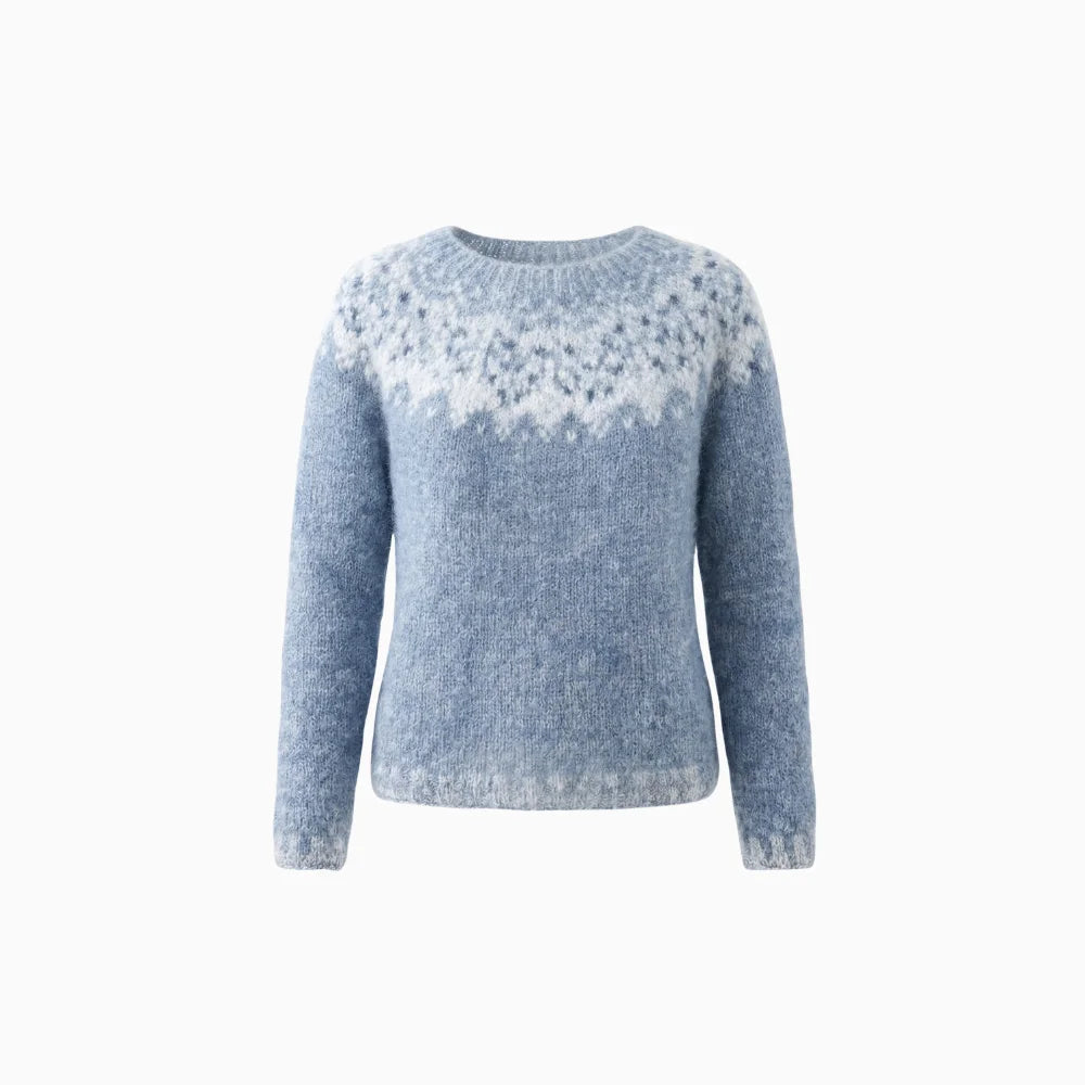 Aurielle | Women's Nordic Knit Sweater – Soft Relaxed Winter Fit-Women's Sweater-Blue-S-