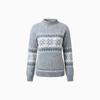 Elysora | Women's Icelandic Knit Sweater – Cozy Nordic Relaxed Fit-Nordic Sweater-Blue-S-