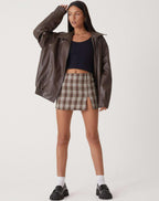 Elysia | Loose Faux Leather Jacket for Women – Relaxed Oversized Fit-Women's Jacket-Brown-XS-Camoufit