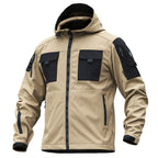 Varon | 5 in 1 Tactical Jacket for Men - Softshell Waterproof All Terrain Slim Regular Fit-Tactical Jackets-Black-S-Camoufit