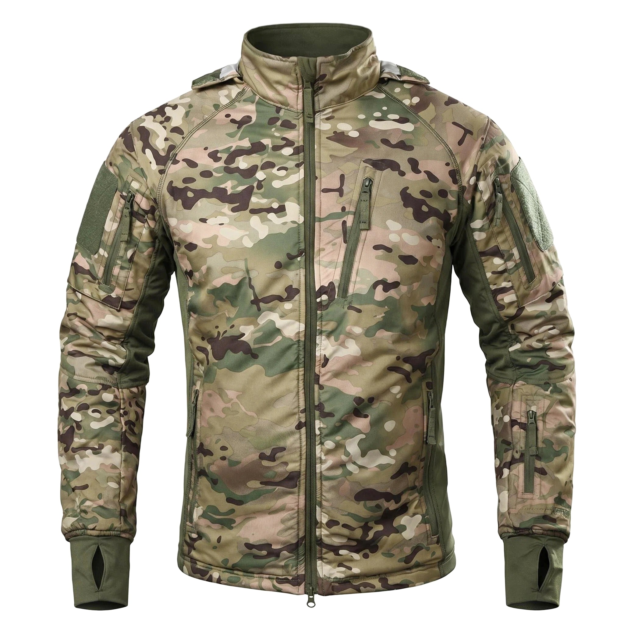 Auren | Windbreaker Tactical Jacket for Men - Packable Waterproof Detachable Hood Slim Fit-Tactical Jackets-Camo-S-Camoufit