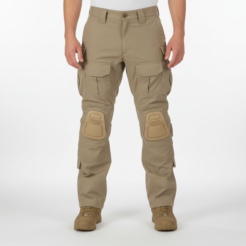 Luis Tactical Cargo Trousers – Multi-Pocket Outdoor Utility Fit-Tactical Cargo Pants-Khaki-S-Camoufit