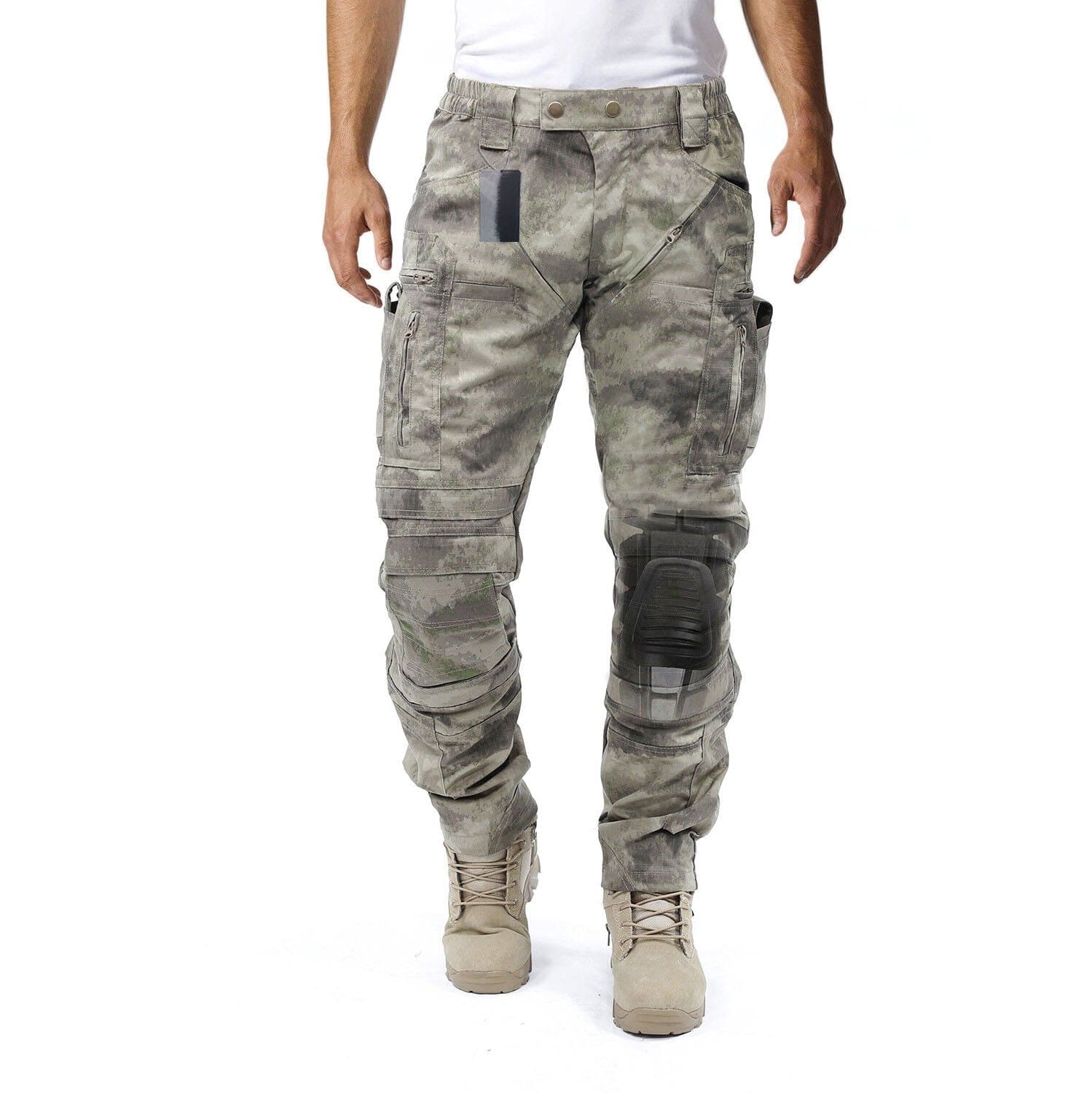 Luis Tactical Cargo Trousers – Multi-Pocket Outdoor Utility Fit-Tactical Cargo Pants-Light Green-S-Camoufit