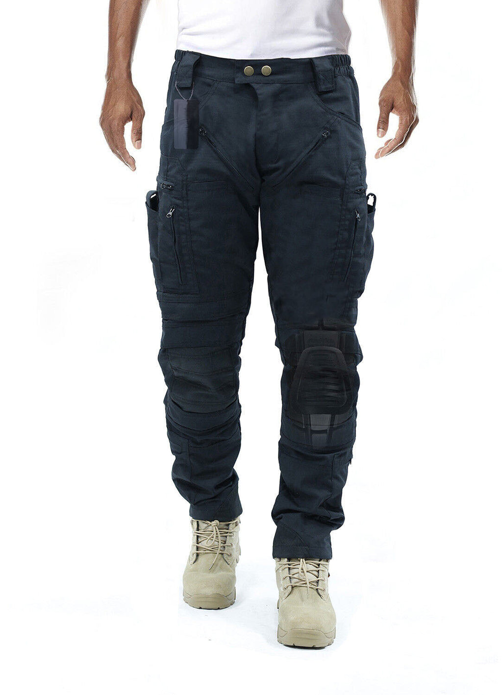 Luis Tactical Cargo Trousers – Multi-Pocket Outdoor Utility Fit-Tactical Cargo Pants-Black-S-Camoufit