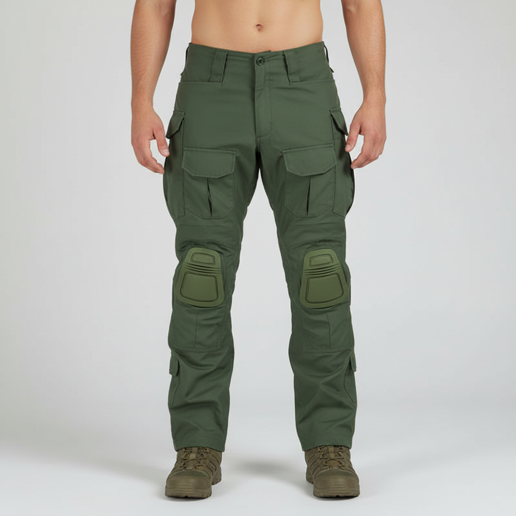 Luis Tactical Cargo Trousers – Multi-Pocket Outdoor Utility Fit-Tactical Cargo Pants-Green-S-Camoufit
