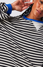 Tahlia Women's Striped Oversized Sweater-Women's Sweater-CAMOUFIT-Green & Pink-S-Camoufit