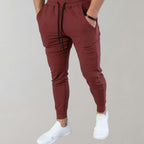 Men's Slim Fit Jogging Pants – Breathable Stretch Comfort Fit-men's sweatpants-Red-M-