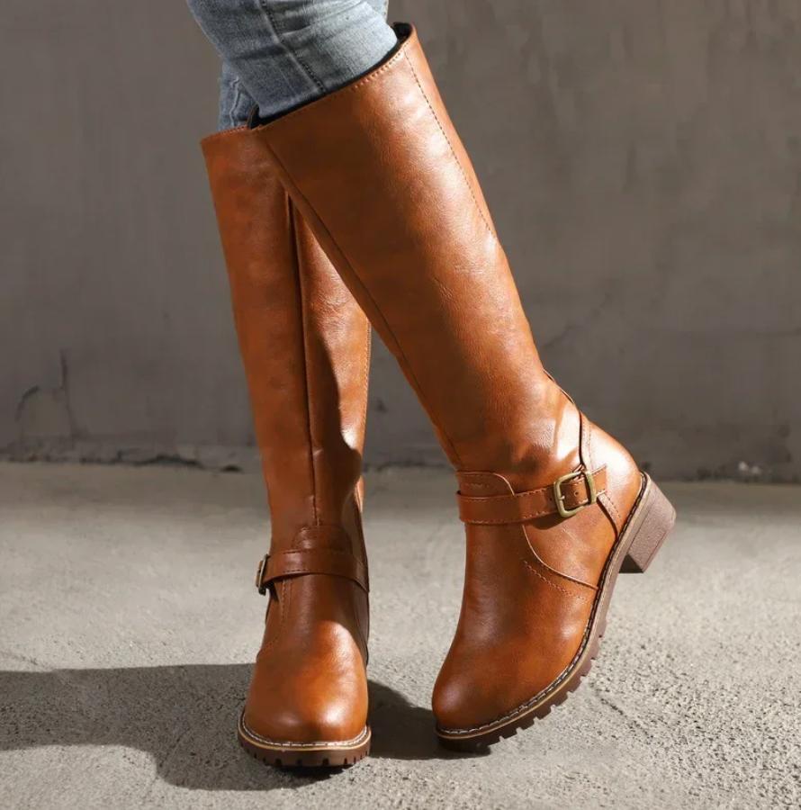 Emma Trendy Women's Boots - Supportive Non-Slip Comfort Style-Women's High Boots-Brown-5-Camoufit