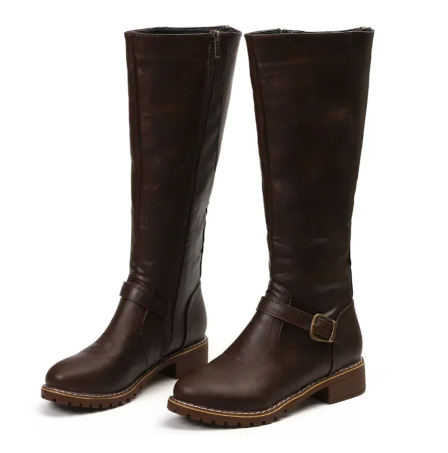 Emma Trendy Women's Boots - Supportive Non-Slip Comfort Style-Women's High Boots-Brown-5-Camoufit