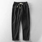 Men's Breathable Linen Trousers – Lightweight Summer Comfort Fit-Men's Linen Pants-Black-S-