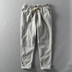 Men's Breathable Linen Trousers – Lightweight Summer Comfort Fit-Men's Linen Pants-Light green-S-