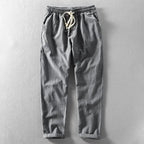 Men's Breathable Linen Trousers – Lightweight Summer Comfort Fit-Men's Linen Pants-Grey-S-