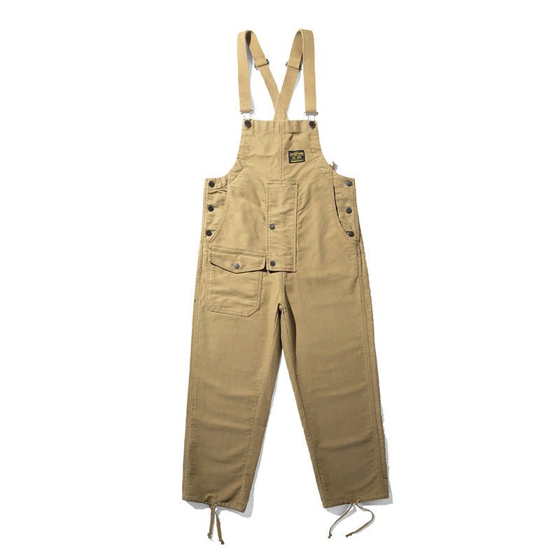 Women's Moleskin Overalls with Cinch Cord-Jumpsuits & Overalls-CAMOUFIT-Khaki-XS-Camoufit
