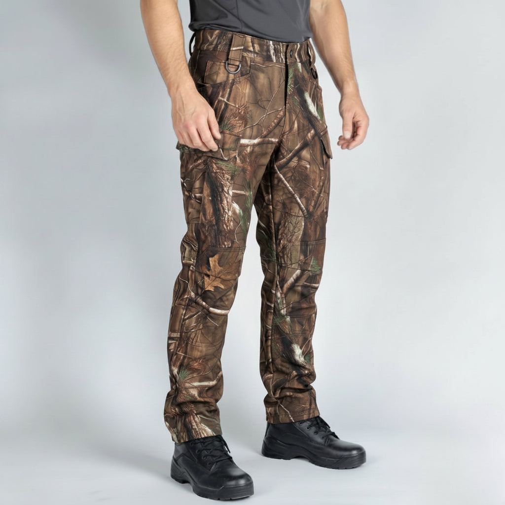 Casen | Softshell Jacket and Pants Set for Men - Waterproof Camo Fleece Lined Hunting Fit-Tactical Set-Tree camo-XS-Camoufit