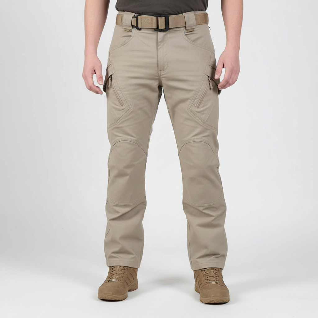 Gabriel Cargo Trousers – Versatile Multi-Pocket Relaxed Fit-Tactical Cargo Pants-Grey-M-Camoufit