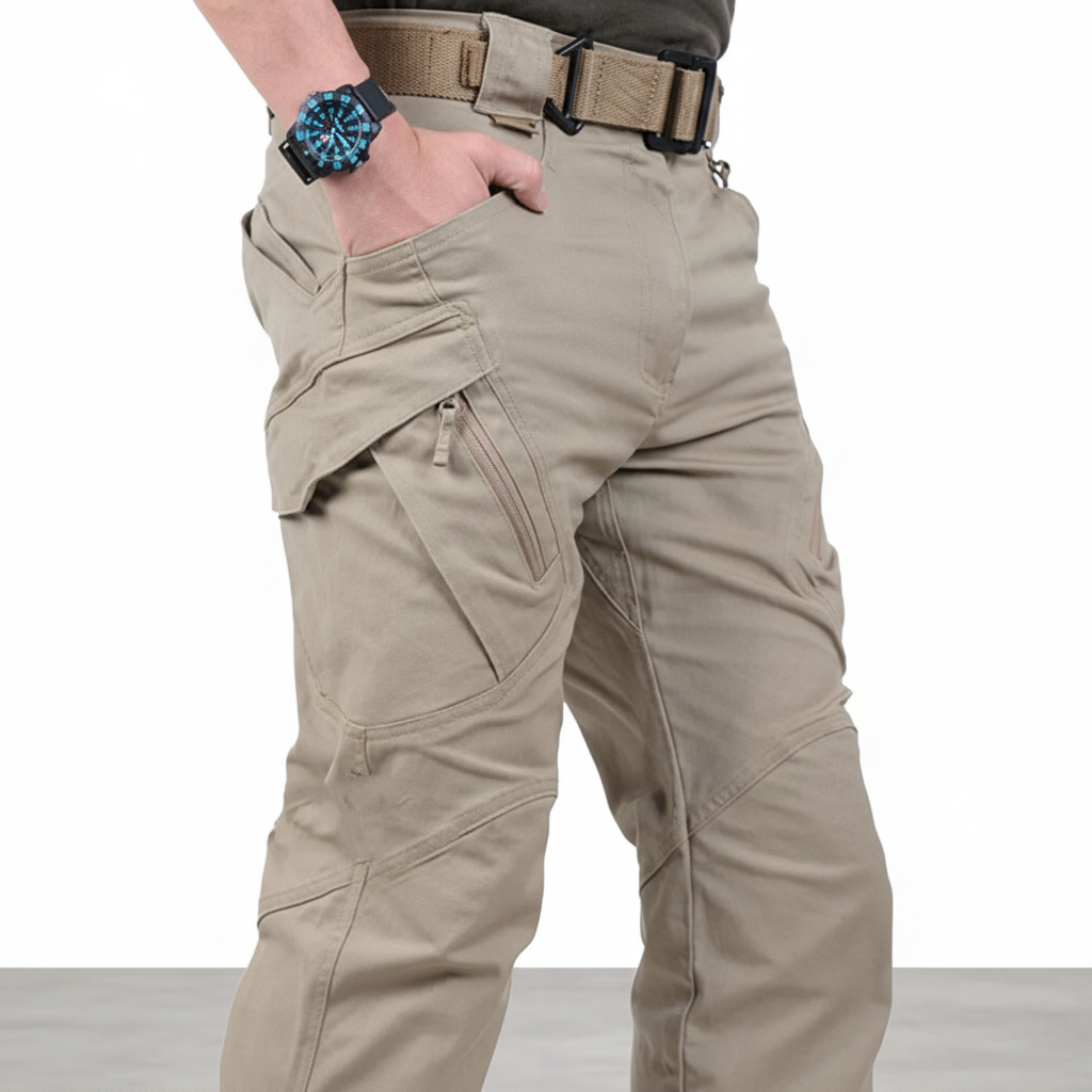 Gabriel Cargo Trousers – Versatile Multi-Pocket Relaxed Fit-Tactical Cargo Pants-Grey-M-Camoufit