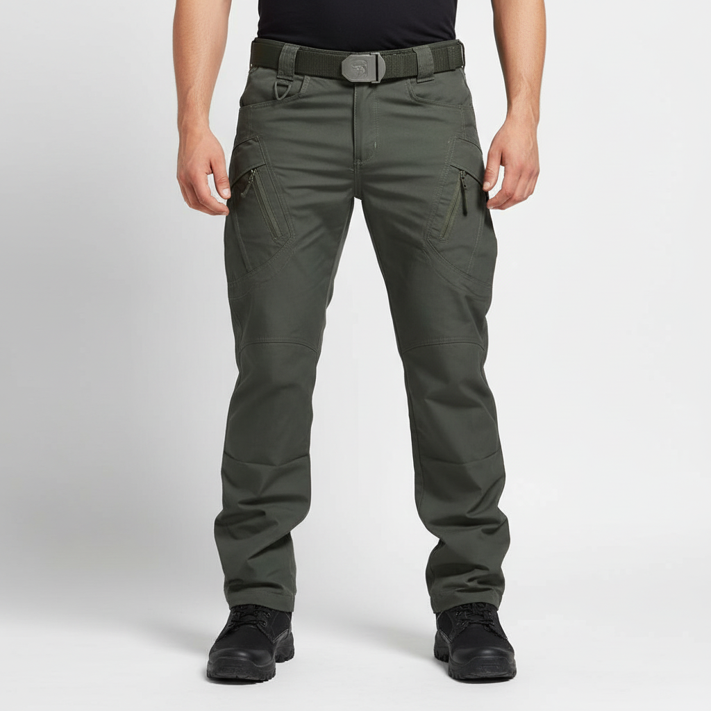 Gabriel Cargo Trousers – Versatile Multi-Pocket Relaxed Fit-Tactical Cargo Pants-Green-M-Camoufit