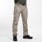 Gabriel Cargo Trousers – Versatile Multi-Pocket Relaxed Fit-Tactical Cargo Pants-Khaki-M-Camoufit