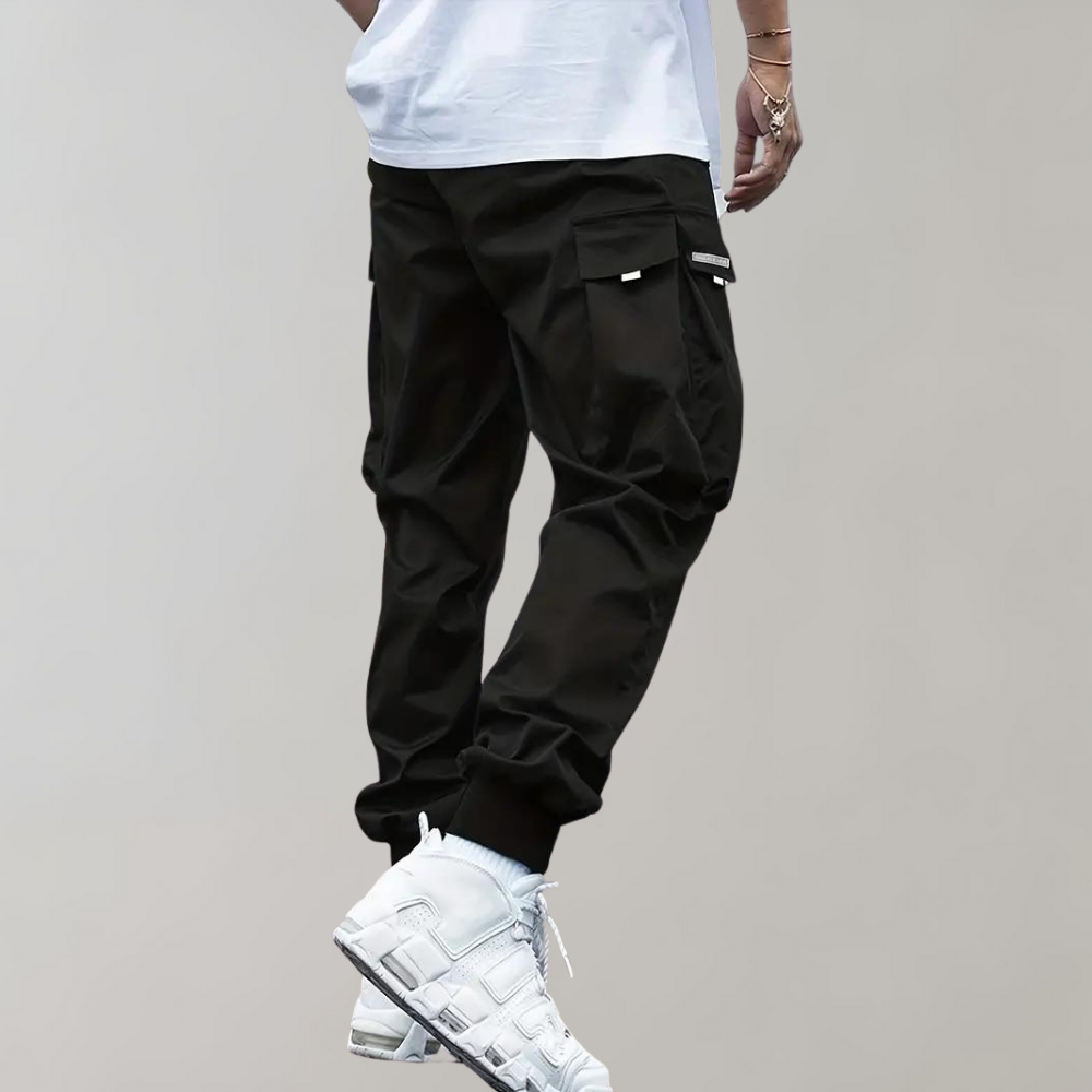 Dorian Men's Slim Leg Cargo Pants – Versatile Multi-Pocket Utility Trousers-Cargo Pants-CAMOUFIT-Khaki-S-Camoufit