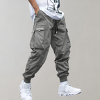 Dorian Men's Slim Leg Cargo Pants – Versatile Multi-Pocket Utility Trousers-Cargo Pants-CAMOUFIT-Gray-S-Camoufit