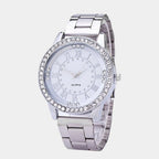Céllia | Watch for Women - Quartz Crystal Bezel Roman Numeral Stainless Steel Elegant Fit-Watches-Silver-Camoufit