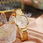 Zayelle | Quartz Watch for Women - Bracelet Style Open-Link Simple Dial Design-Watches-Rose Gold-Camoufit