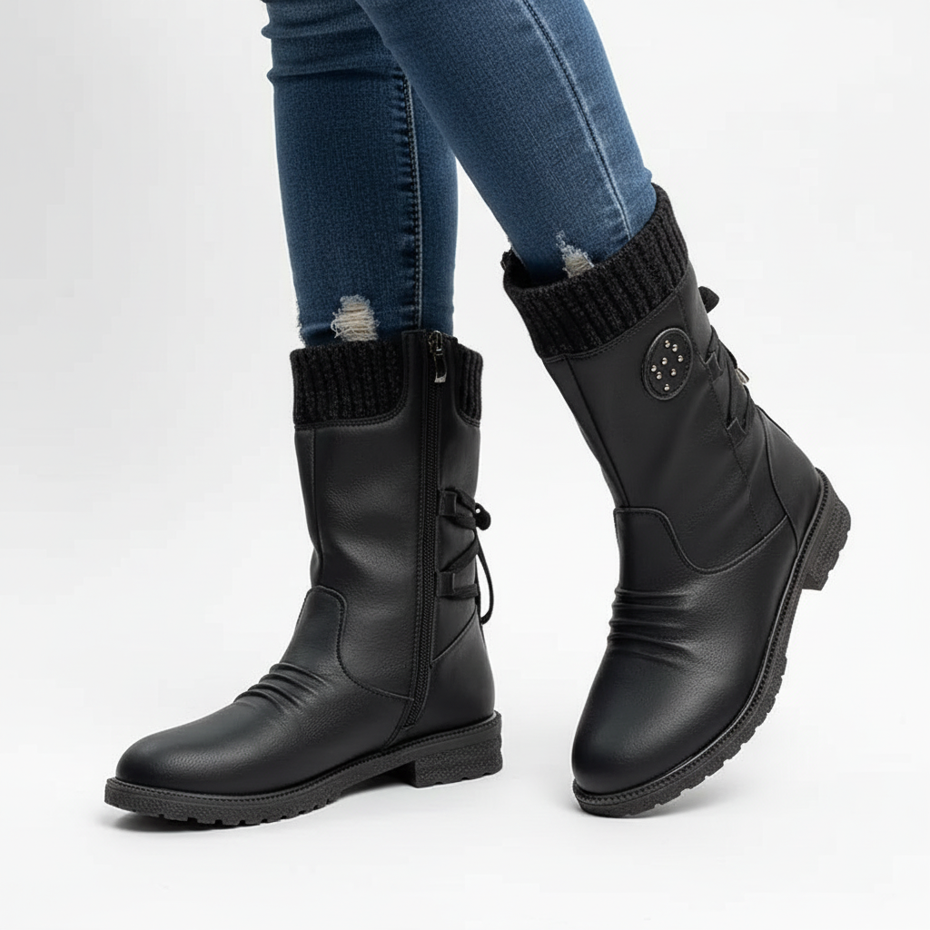 Women's Waterproof Winter Boots – Fleece Lined Snow Boots with Non-Slip Sole, 5 Colors, EU 35–42 – Zahara
