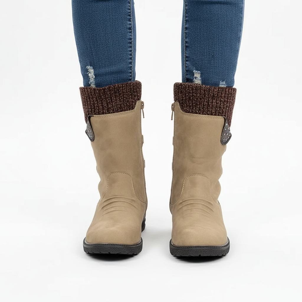 Women's Waterproof Winter Boots – Fleece Lined Snow Boots with Non-Slip Sole, 5 Colors, EU 35–42 – Zahara