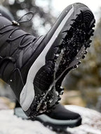 Men's Waterproof Winter Boots – Thermal Lined Snow Boots with Deep Tread Non-Slip Sole, Black or Gray, EU 39–46 – Mane