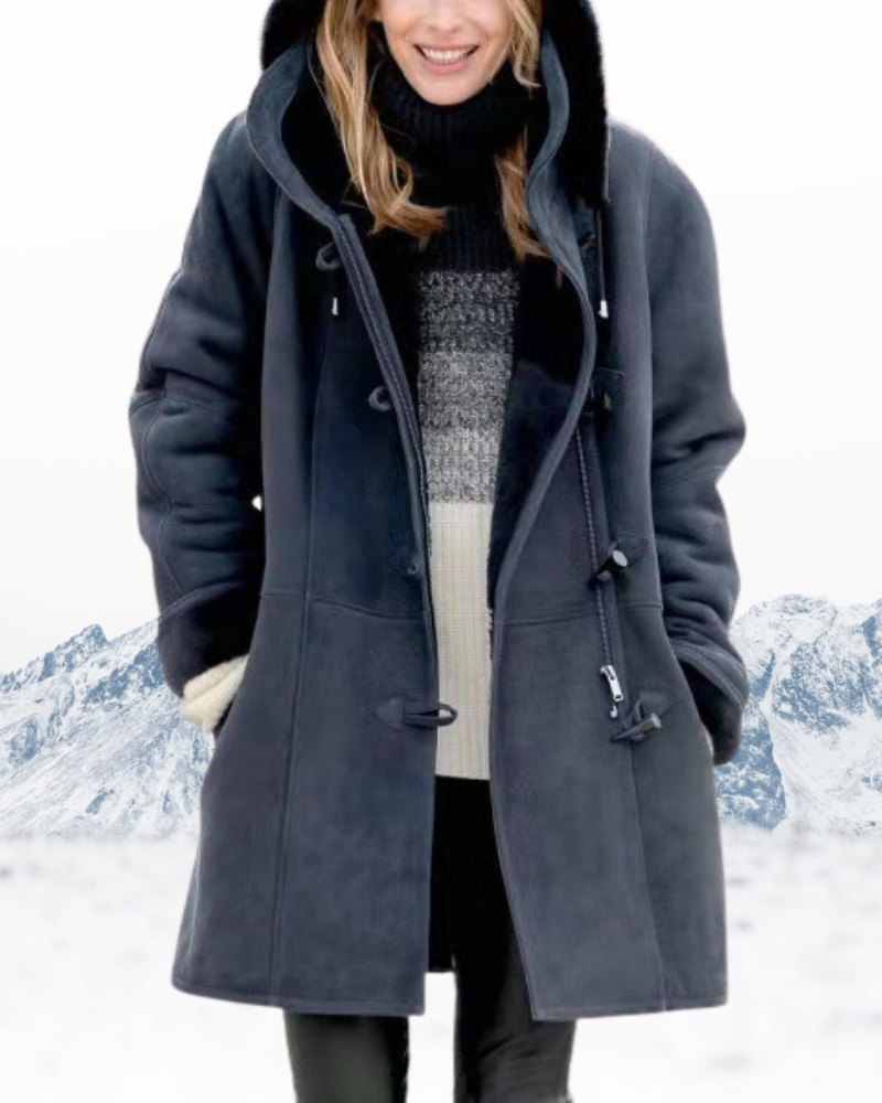 Wendy Warm Duffle Coat – Classic Hooded Winter Coat for Women-Women's Winter Jacket-CAMOUFIT-Dark blue-S-Camoufit