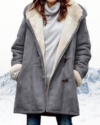 Wendy Warm Duffle Coat – Classic Hooded Winter Coat for Women-Women's Winter Jacket-CAMOUFIT-Grey-S-Camoufit