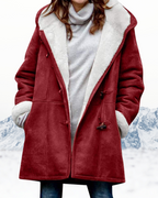 Wendy Warm Duffle Coat – Classic Hooded Winter Coat for Women-Women's Winter Jacket-CAMOUFIT-Red-S-Camoufit