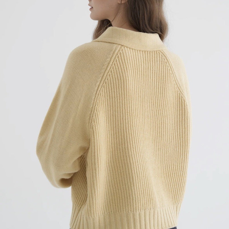Mechi | Women's Soft Knit Cardigan - Long Sleeve Textured Open Front Sweater with Pockets