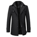 Wintermantel Herren | Eleganter Stehkragen | Warm & Stilvoll für Business