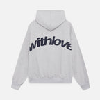 With-Love Unisex Hoodie – Comfortable Modern Fit Pullover-Unisex Hoodie-CAMOUFIT-Gray-S-Camoufit
