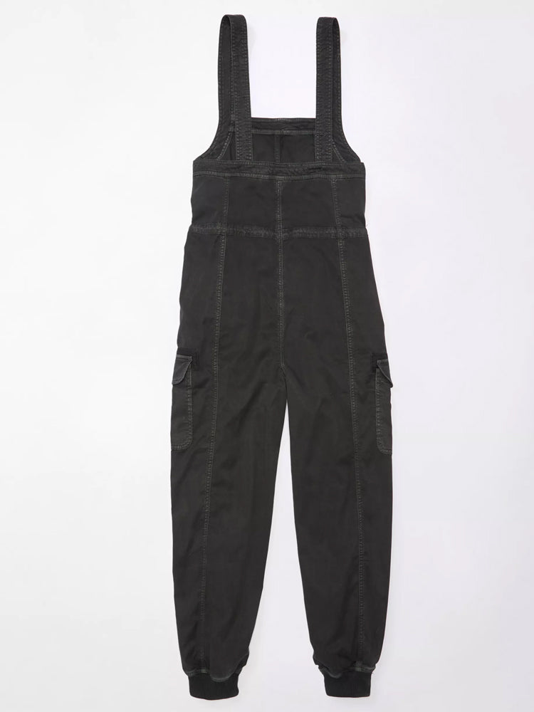 Women's Cargo Overalls Cotton Drape Baggy Style 4