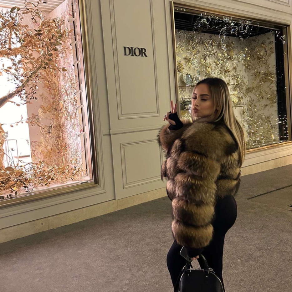 Virella Women's Faux Fur Jacket - Soft Luxe Warm Statement Style-Women's Winter Jacket-Brown-S-Camoufit