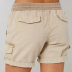 Valisse | High Waisted Shorts for Women – Lightweight Relaxed Summer Fit-Women's Shorts-Army Green-S-Camoufit