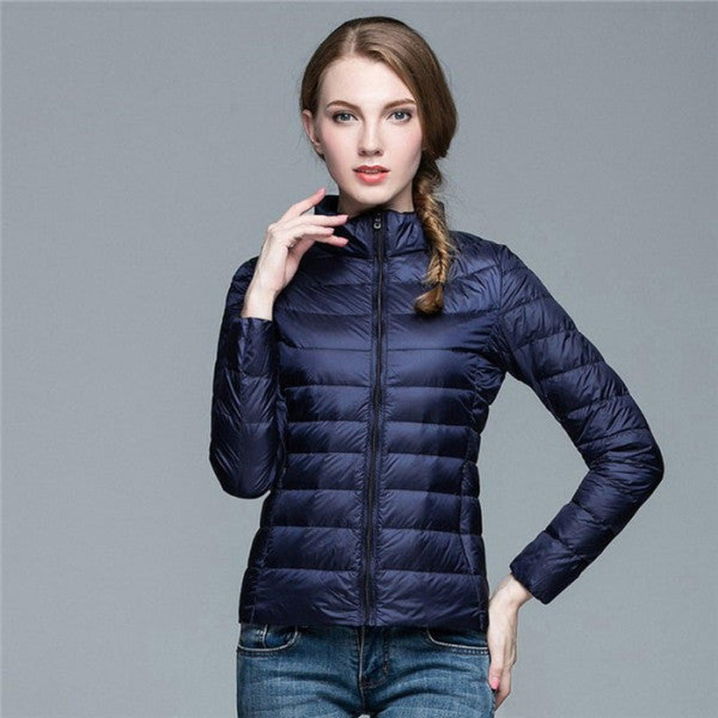 Clara Women's Lightweight Down Jacket - Waterproof Quilted Slim Fit-Puffer Jackets-Taupe-M-Camoufit