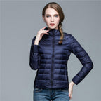 Clara Women's Lightweight Down Jacket - Waterproof Quilted Slim Fit-Puffer Jackets-Taupe-M-Camoufit