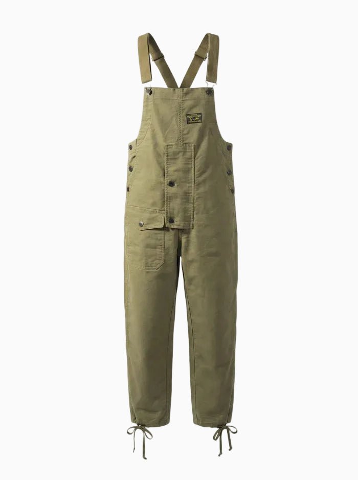 Women's Moleskin Overalls with Cinch Cord-Jumpsuits & Overalls-CAMOUFIT-Army Green-XS-Camoufit