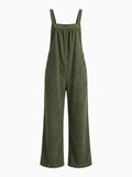 Women's Overalls Corduroy Loose Fit-Jumpsuits & Overalls-CAMOUFIT-Olive-S-Camoufit