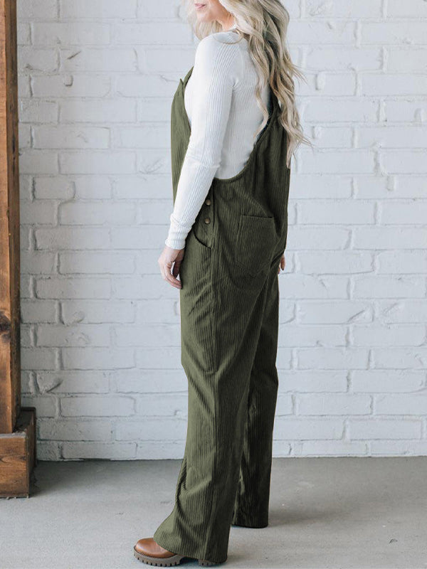 Women's Overalls Corduroy Loose Fit 1