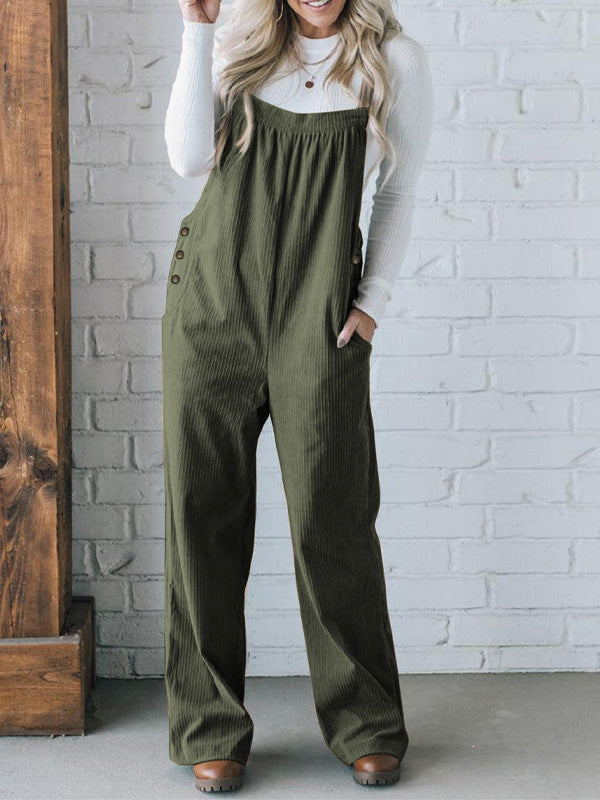 Women's Overalls Corduroy Loose Fit 2
