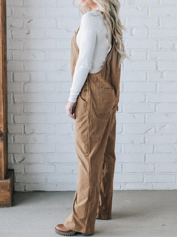 Women's Overalls Corduroy Loose Fit 4