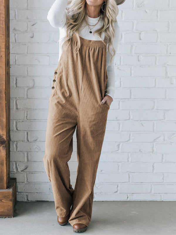 Women's Overalls Corduroy Loose Fit 7